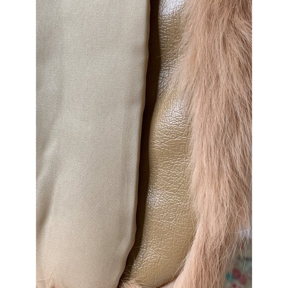 Vintage 80s Genuine Rabbit Tan Fur Jacket Korea Size Large RH10472 GUC - Picture 13 of 13